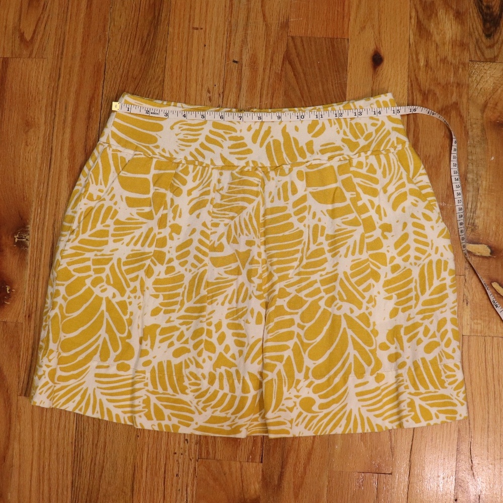 LOFT MINI SKIRT - MUSTARD AND WHITE